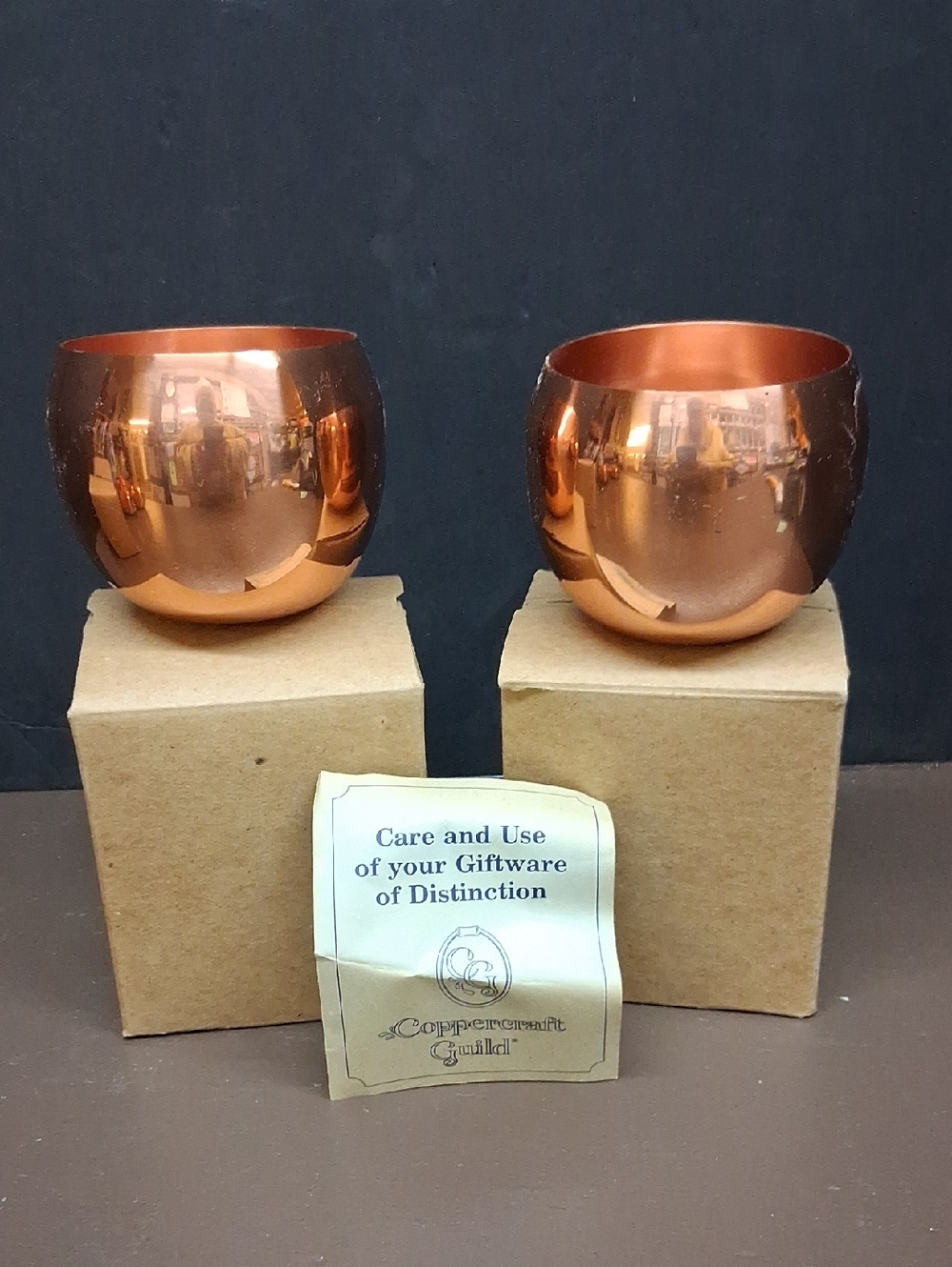 Vintage Coppercraft Guild "Roly Poly" cups